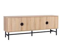 sweeek - Meuble TV. Bazalt. Effet chêne. Quatre Portes. Deux étagères. L 157.5 x l 39 x H 60cm