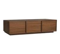 sweeek Meuble TV décor bois 3 portes noyer 180cm L 180 x P 43 x H 45cm - Kuba Noyer