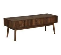 Meuble TV décor bois de noyer. 2 portes coulissantes L 115 x l 40 x H 48cm - Linear