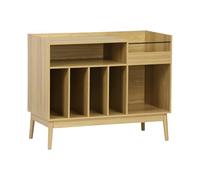 sweeek - Meuble Vinyle Vintage décor Bois. Dune. L 100 x l 48 x H 81.5cm