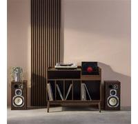 sweeek Meuble vinyle vintage effet bois Népal L 100 x l 48 x H 815cm Bois foncé G