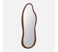 sweeek - Miroir Organique Austin en Bois d'hévéa. Couleur Noyer. 120 cm