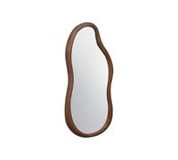 sweeek - Miroir Organique Austin en Bois d'hévéa. Couleur Noyer. 70 cm