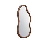sweeek - Miroir Organique Austin en Bois d'hévéa. Couleur Noyer. 90 cm