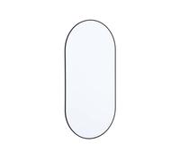 sweeek - Miroir Ovale Aluminium 60 x 120 x 1.6 cm Noir - Ashley