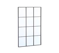 sweeek - Miroir rectangulaire Industriel Acier Noir - 80 x 120 x 2.5 cm - Terry
