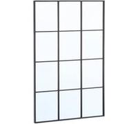 sweeek | Miroir rectangulaire industriel acier noir - 80 x 120 x 25 cm - Terry Noir