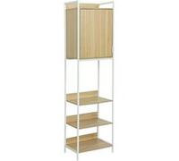 Module dressing blanc avec 5 étagères et 1 porte L 60 x P 48 x H 190 cm