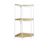 Module dressing d'angle blanc avec 4 penderies et 2 étagères L 80 x P 80 x H 190 cm