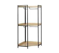 Module dressing d'angle noir avec 4 penderies et 2 étagères L 80 x P 80 x H 190 cm