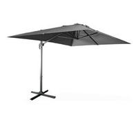Alice'S Garden Parasol déporté rectangulaire Wimereux 3x4m excentré inclinable rotatif à 360° Gris