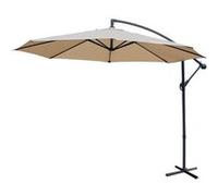 sweeek | Parasol déporté rond Ø300cm - Hardelot - Beige - Manivelle anti-retour | Toile déperlante | Facile à utiliser Beige G