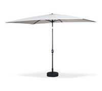 Parasol droit rectangulaire 2x3m - Touquet Sable - mât central en aluminium orientable et manivelle d'ouverture - Sable