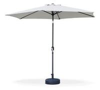 sweeek Parasol droit rond Ø300cm - Touquet Sable - mât central en aluminium orientable et manivelle d'ouverture Sable G