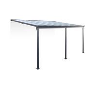 sweeek - Pergola adossée aluminium 3x4m avec gouttière AVENIO