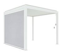 Pergola avec store bioclimatique aluminium et textilène Triomphe blanc 3x3 m lames orientables Blanc