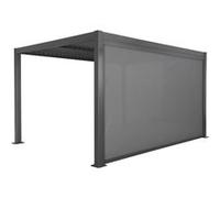 sweeek Pergola bioclimatique aluminium et acier 3x4m lames orientables + store 4m PALACE anthracite Anthracite G