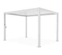Alice's Garden - Pergola Bioclimatique blanc - Triomphe - 300x400cm, aluminium, à lames orientables - Blanc