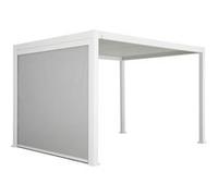 | Pergola Bioclimatique blanche - Triomphe - 300x400cm aluminium à lames orientables + store 300cm