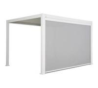 Pergola Bioclimatique blanche 300x400cm + store 400cm|sweeek