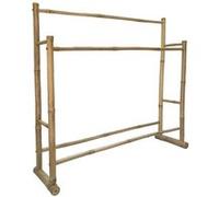 sweeek | Porte serviettes double en bambou salle de bain Naturel G