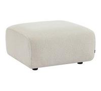 sweeek | Pouf module pour canapé repose-pieds pour canapé 2 places en bouclette blanche L 76 x P 70 x H 41cm - Wallas Blanc G