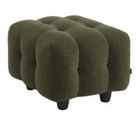 sweeek - Pouf. Module pour canapé. Repose-Pieds pour canapé 2 Places en Bouclette texturée Kaki L 69 x P 59 x H 48cm - Leon
