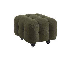 sweeek - Pouf. Module pour canapé. Repose-Pieds pour canapé 2 Places en Bouclette texturée Kaki L 69 x P 59 x H 48cm - Leon