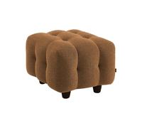 sweeek - Pouf. Module pour canapé. Repose-Pieds pour canapé 2 Places en Bouclette texturée Moutarde L 69 x P 59 x H 48cm - Leon