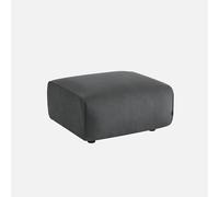sweeek - Pouf. Module pour canapé. Repose-Pieds pour canapé 2 Places en Velours côtelé Gris foncé. L 76 x P 70 x H 41cm - Wallas
