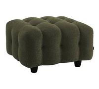 sweeek - Pouf. Module pour canapé. Repose-Pieds pour canapé 3 Places en Bouclette texturée Kaki L 69 x P 59 x H 48cm - Leon