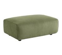 sweeek Pouf module pour canapé repose-pieds pour canapé 3 places en velours côtelé vert L 102 x P 70 x H 41cm - Wallas Vert G