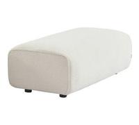 sweeek | Pouf module pour canapé repose-pieds pour canapé d'angle 2 places en bouclette blanche L 123 x P 60 x H 41cm - Wallas Blanc G