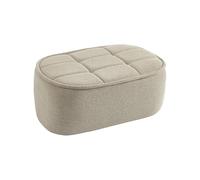 sweeek - Pouf. Repose-Pieds pour chauffeuse 1 Place Boni Bouclette texturée Beige L 91 x P 63 x H 40cm - Boni