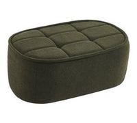 sweeek - Pouf. Repose-Pieds pour chauffeuse 1 Place Boni Bouclette texturée Kaki L 91 x P 63 x H 40cm - Boni