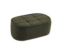 sweeek - Pouf. Repose-Pieds pour chauffeuse 1 Place Boni Bouclette texturée Kaki L 91 x P 63 x H 40cm - Boni