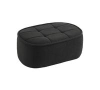sweeek - Pouf. Repose-Pieds pour chauffeuse 1 Place Boni Bouclette texturée Noir L 91 x P 63 x H 40cm - Boni