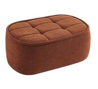 sweeek | Pouf repose-pieds pour chauffeuse 1 place Boni bouclette texturée terracotta L 91 x P 63 x H 40cm - Boni G