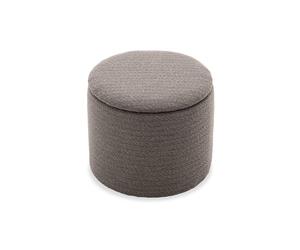sweeek - Pouf Taupe en Tissu avec Rangement pour Coussins ou Plaids