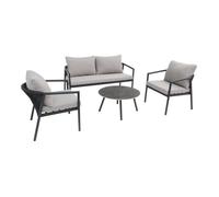 sweeek - Salon de jardin aluminium et cordes 4 places KORAVA