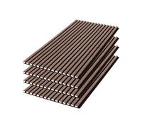 sweeek - Set de 4 Panneaux muraux acoustiques décoratifs en Feutrine et MDF Noyer 60x120cm - Kyoto