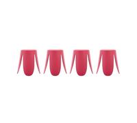 sweeek - Set de 4 tabourets empilables Simili Cuir Rose. Niki Ø30 / 44 x H46cm