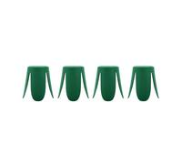 sweeek - Set de 4 tabourets empilables Simili Cuir Vert. Niki Ø30 / 44 x H46cm