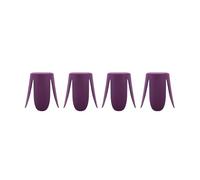 sweeek - Set de 4 tabourets empilables Simili Cuir Violet. Niki Ø30 / 44 x H46cm