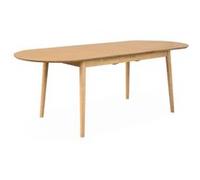 sweeek Table à manger extensible naturelle ovale Lina 6 à 8 places 160 à 210cm Bois G