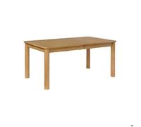 sweeek Table à manger rectangulaire extensible bois d'hévéa et placage chêne naturel 6 à 10 places - 170-270cm - Solene SOLENE