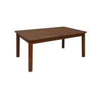 sweeek - Table à Manger rectangulaire Extensible Bois d'hévéa et placage chêne Noyer 6 à 10 Places - 170-270cm - Solene