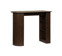 sweeek - Table Bar. Table Haute de Cuisine Table d'appoint décor Bois avec rangements. 3 étagères. 120 x 55 x 100 cm