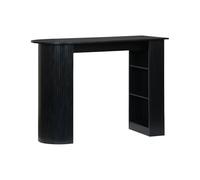 sweeek - Table Bar. Table Haute de Cuisine Table d'appoint décor Bois avec rangements. 3 étagères. 120 x 55 x 100 cm