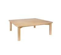 sweeek - Table Basse carrée Bois d'hévéa placage chêne Naturel - 100 x 100 x 35 cm - Solène
